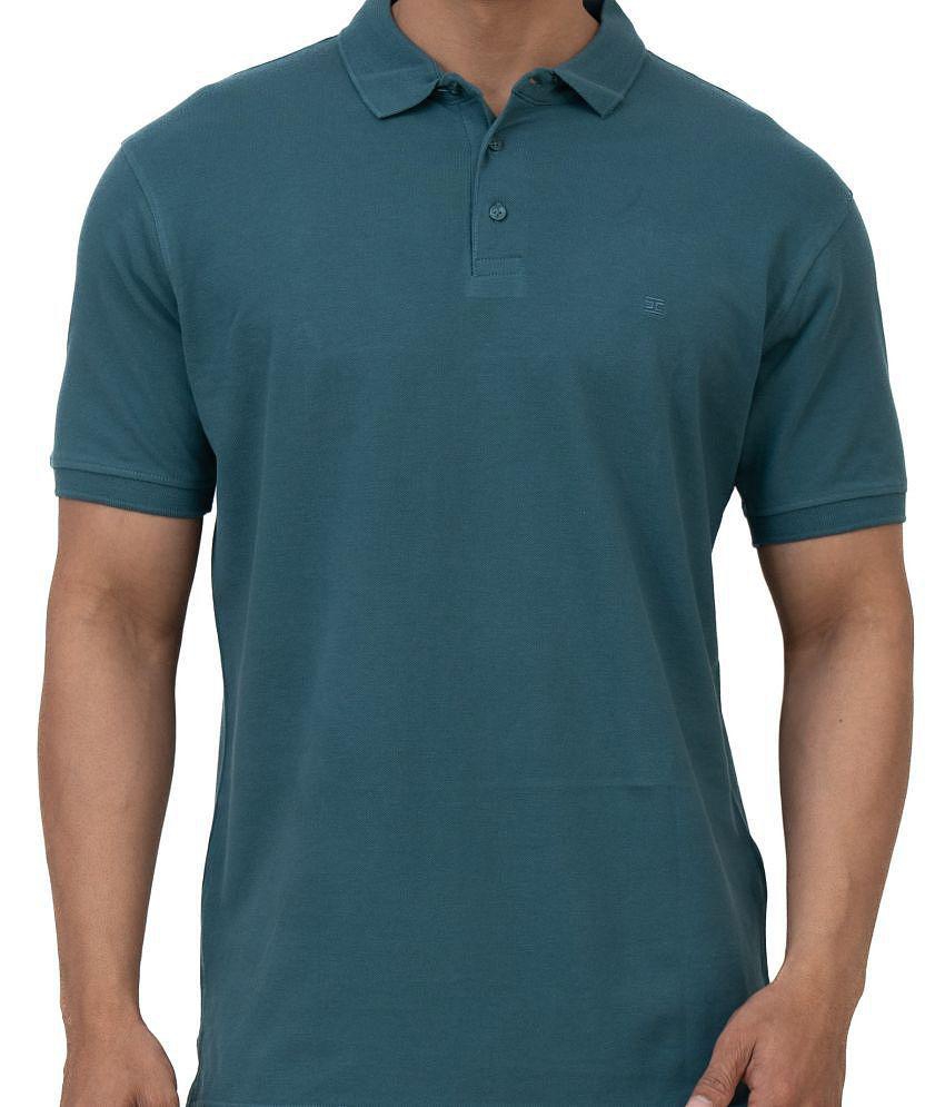 Latest Women Cotstyle - Blue Cotton Blend Regular Fit Men's Polo T Shirt ( Pack of 1 ) - None 20