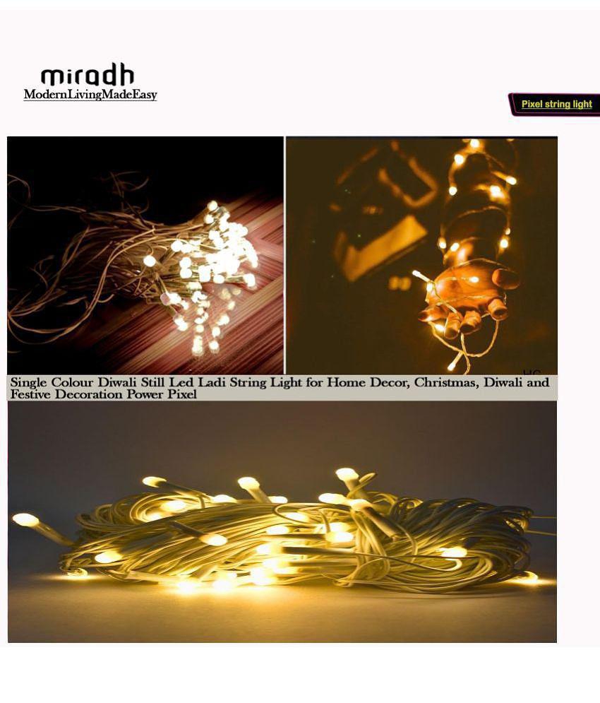 MIRADH - Yellow 10Mtr String Light (Pack of 2) - Yellow