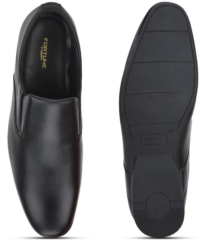 Trendy Men Liberty - Black Mens Slip On Formal Shoes - None 2025 at ShopCircuit | ONDC