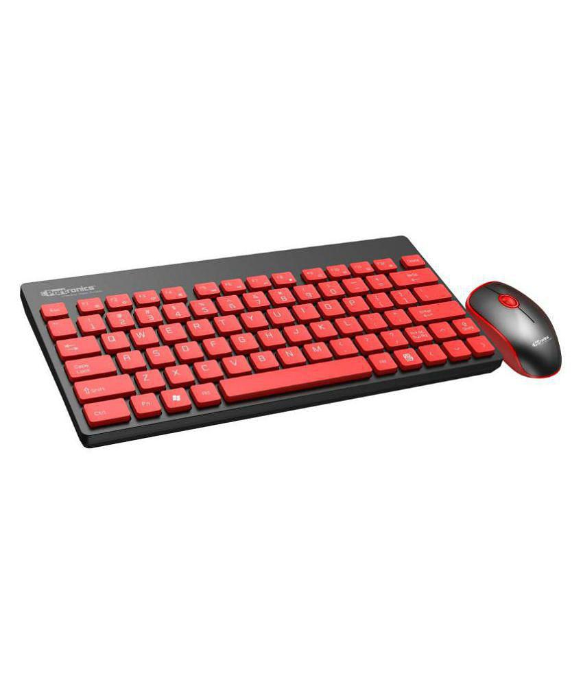 Portronics Key 2 Combo:Multimedia Wireless Keyboard & Mouse ,Black (POR 372)