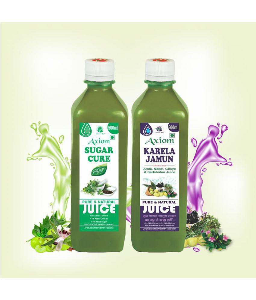 Axiom Sugar cure 500ml + Karela jamun 500ml Liquid 2 ml