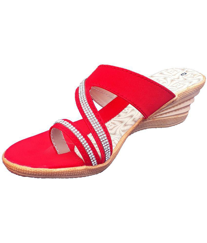 Dream Makers - Red Women''s Slip On Heels - None