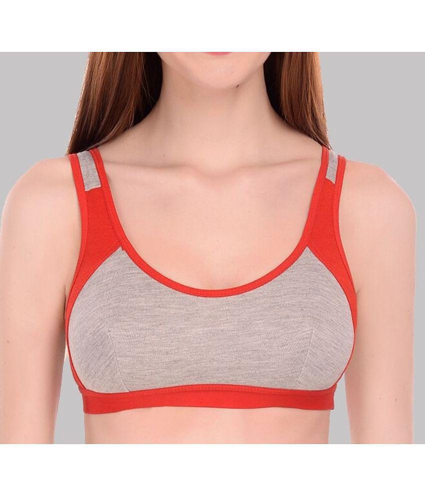 Chic Men Kiran Enterprises Multicolor Cotton Non Padded Womens Sports Bra ( Pack of 3 ) - None 2