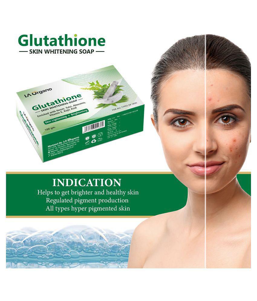 LA ORGANO Glutathione Neem & Tulsi Skin Lightening Soap 100 g Pack of 3