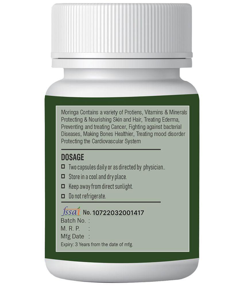 xovak pharmtech Organic Moringa Capsule 50 gm Pack Of 1