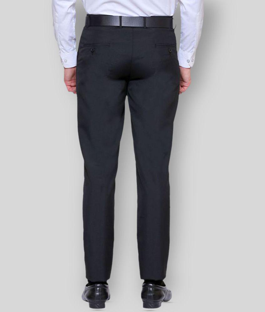 Inspire Clothing Inspiration - Black Polycotton Slim - Fit Mens Formal Pants ( Pack of 1 ) - None