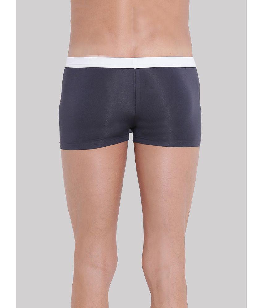 Affordable Men La Intimo - Light Grey LITR005 Cotton Blend Mens Trunks ( Pack of 1 ) - None 2025
