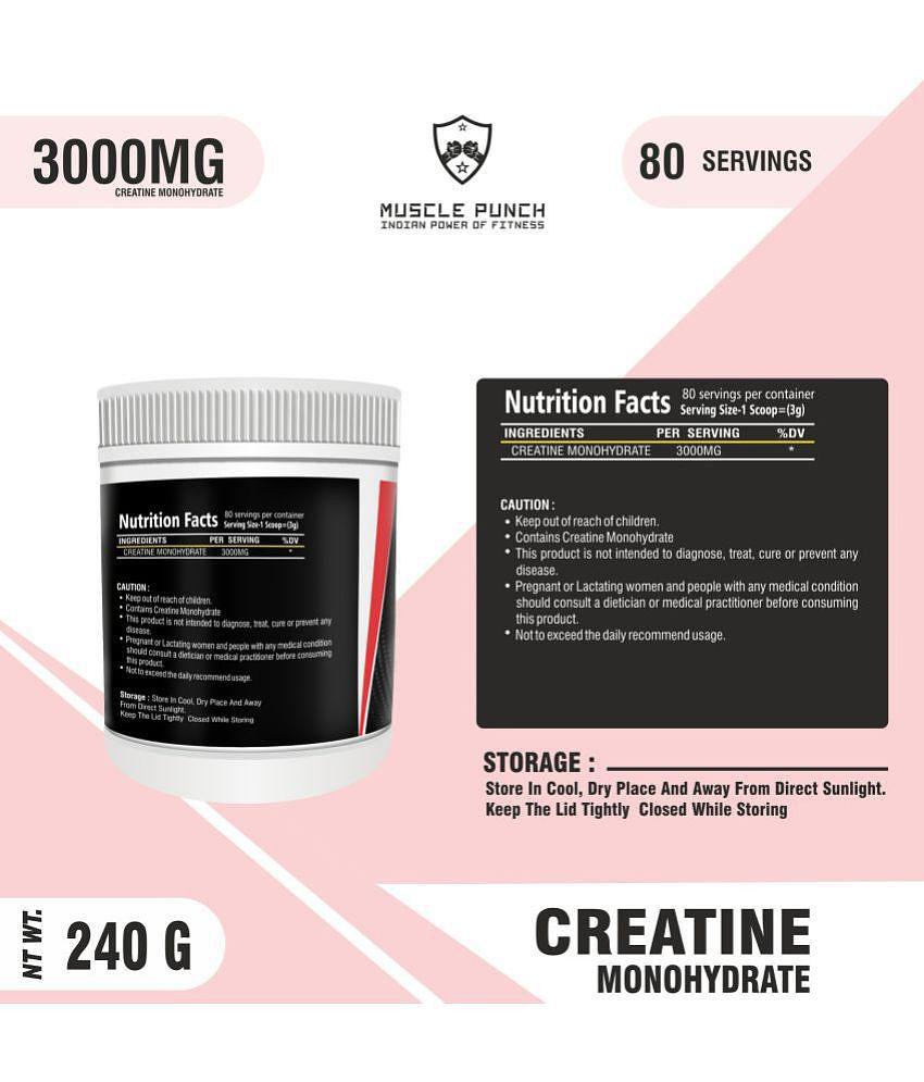 Muscle Punch Muscle Punch | Creatine Raw 100% Pure 240 g 240 gm