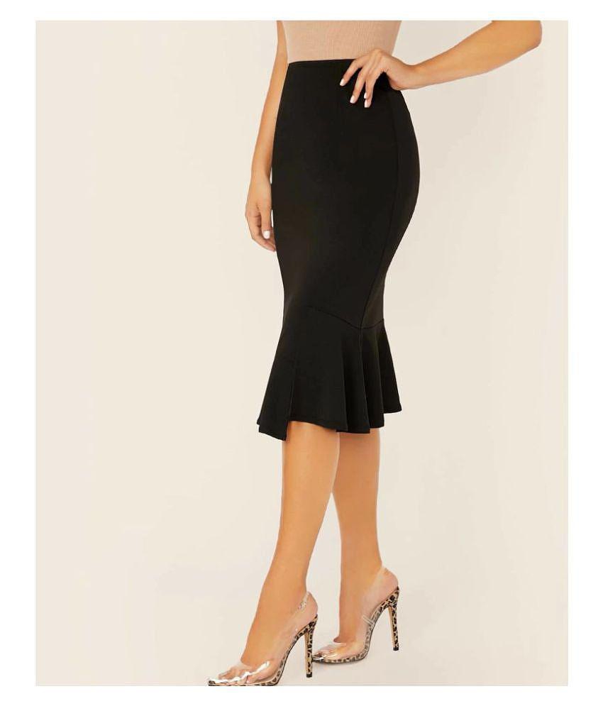Sophisticated Men Addyvero Cotton Lycra Ruffled skirt - Black Single - 36 2025 at ShopCircuit | 