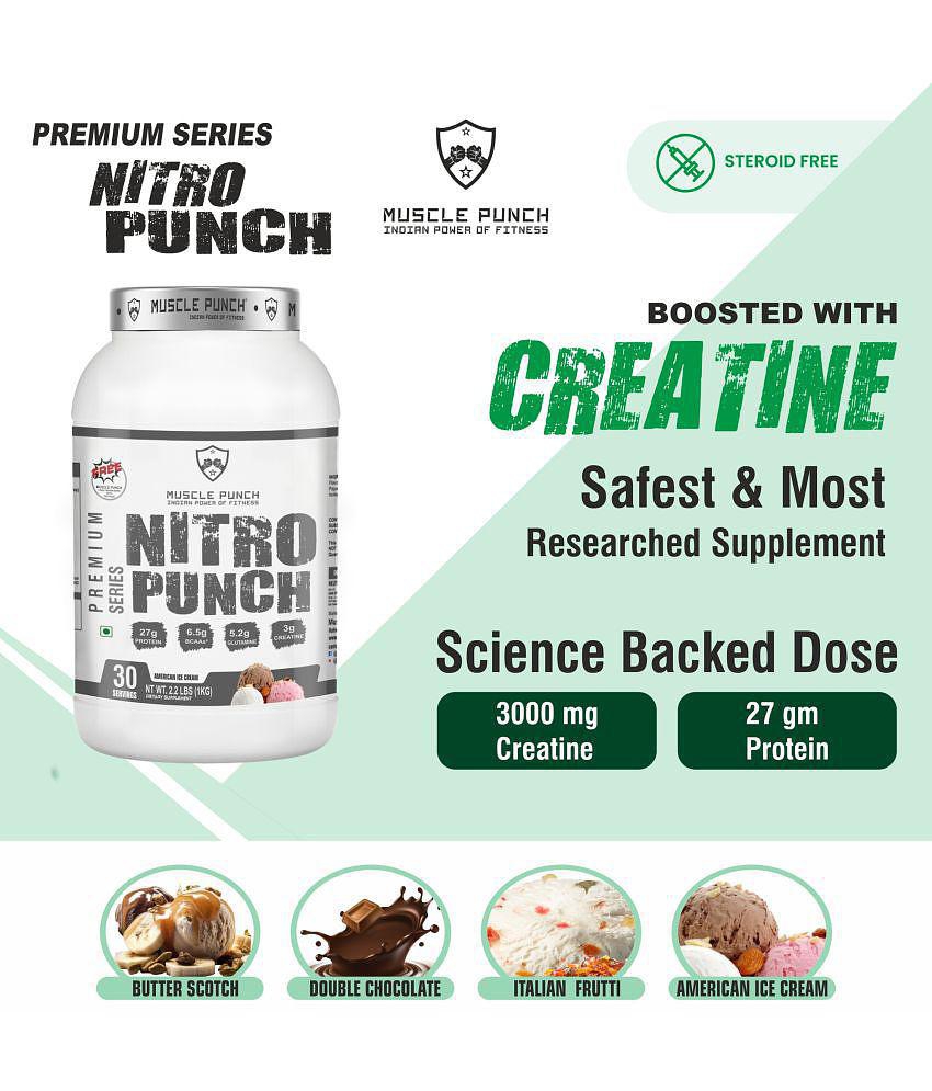 Muscle Punch | Nitro Punch 100% Whey Isolate â?? CREATINE LOADED 1 kg