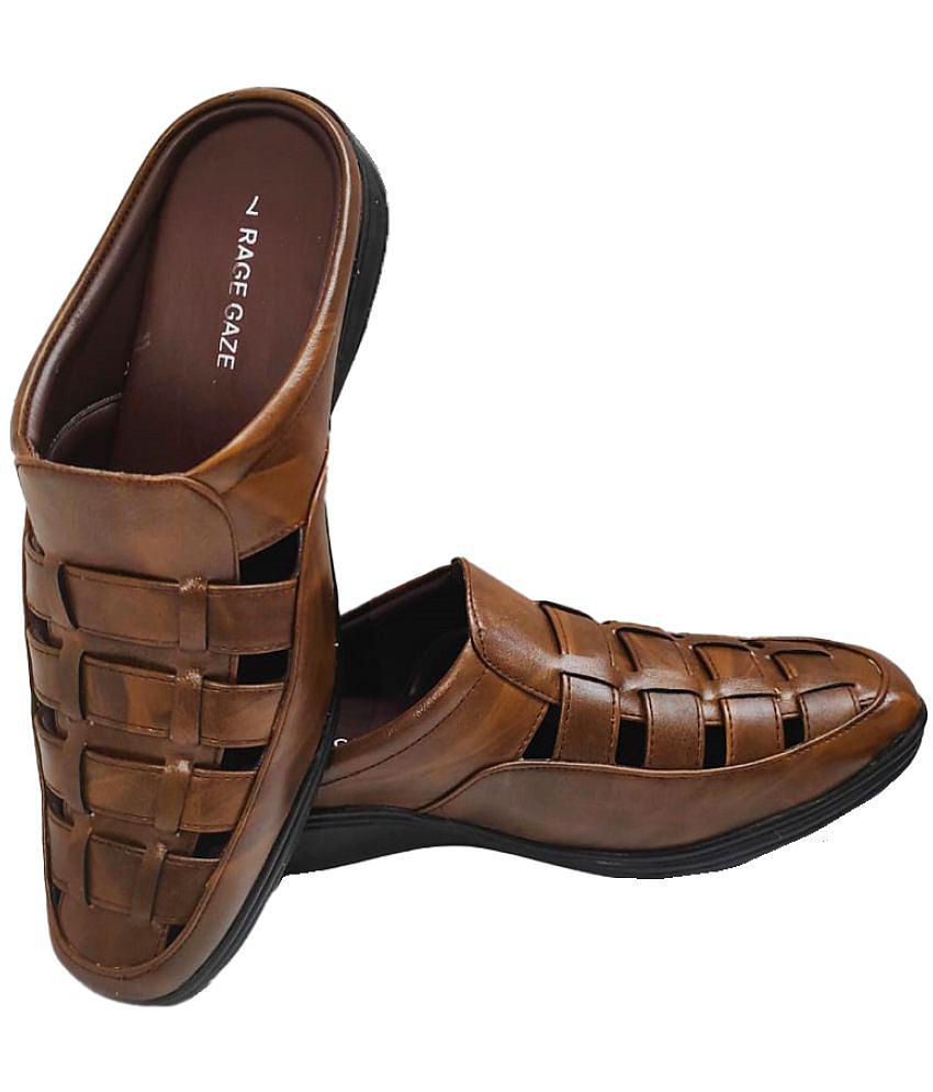 Luxurious Men RAGE GAZE - Brown  Men's Sandals - None 2025 at ShopCircuit | ONDC