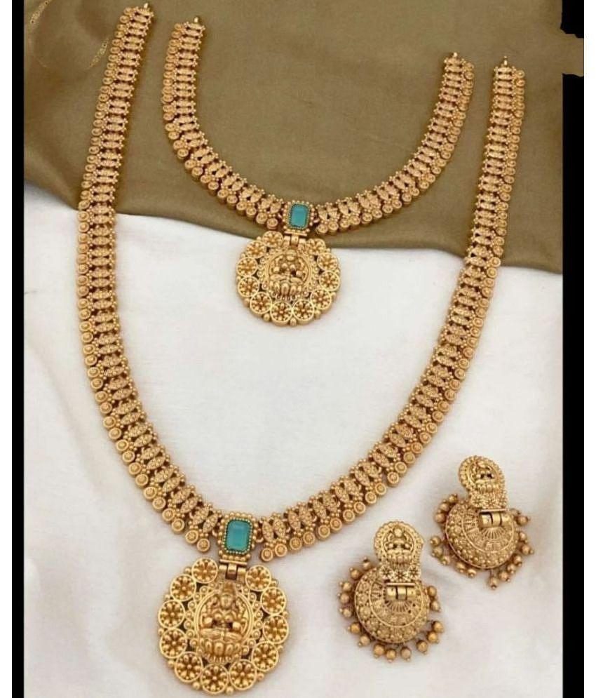 Modern Men Padmavati Bangles Sea Green Alloy Necklace Set ( Pack of 1 ) - Sea Green 2025 at Shop