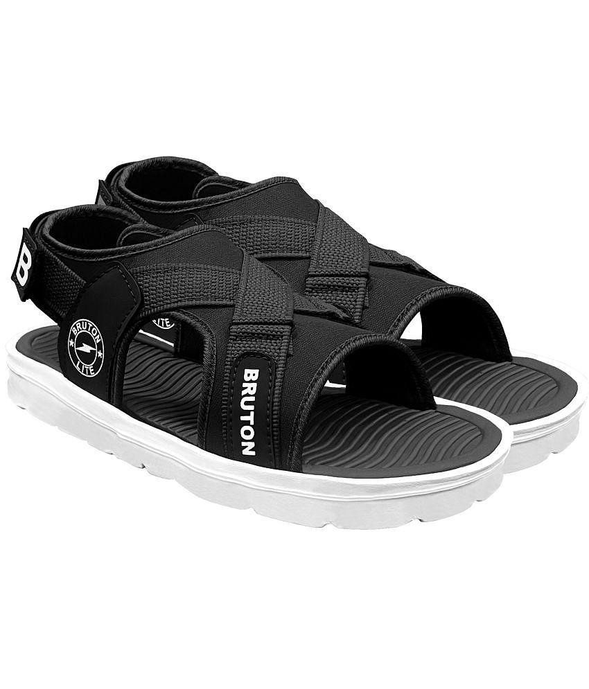 BRUTON - Black Mens Sandals - None