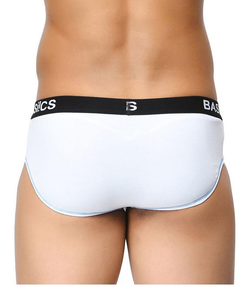 Modern Men BASIICS By La Intimo - White Cotton Blend Men's Briefs ( Pack of 1 ) - M 2025 at Shop