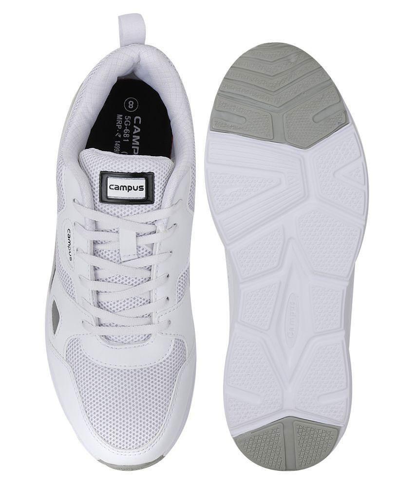 Campus WISDOM White  Men's Sports Running Shoes - 8