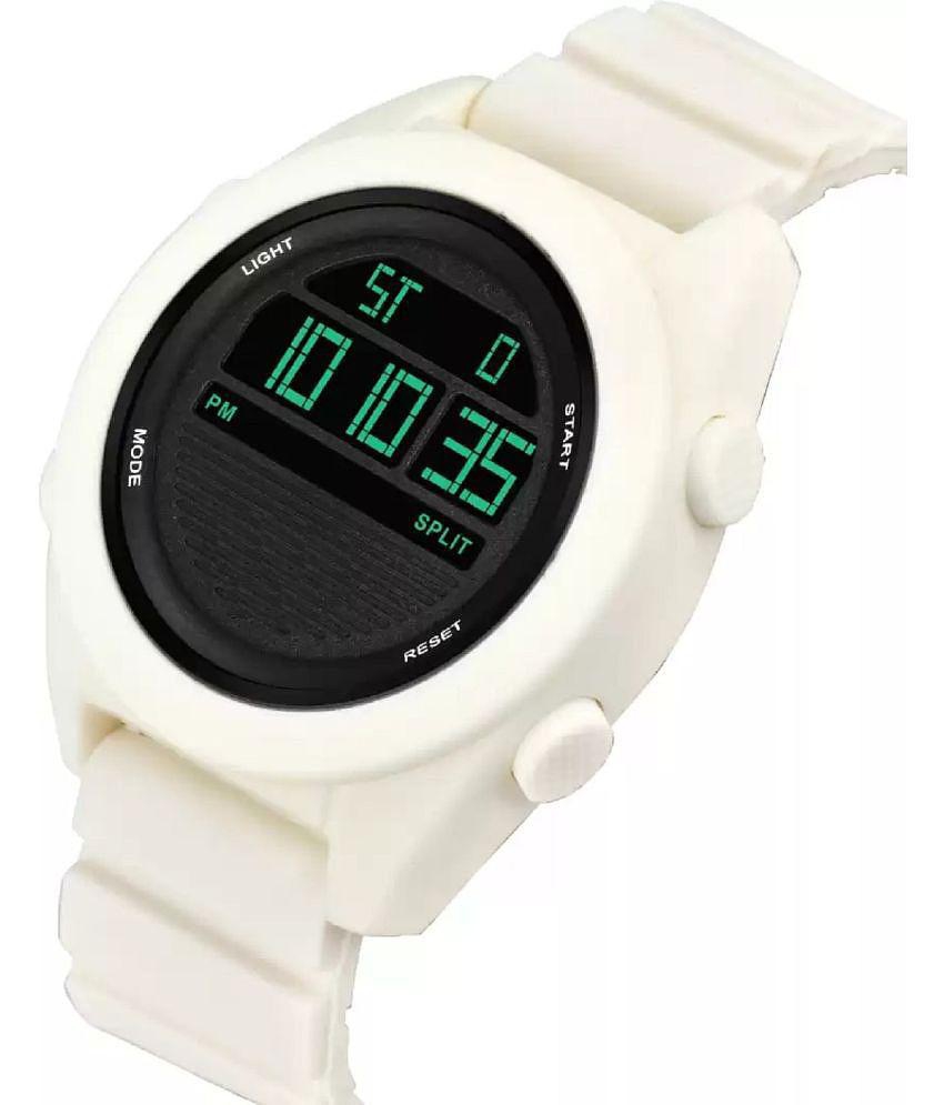 Hala - White Silicon Digital Men's Watch