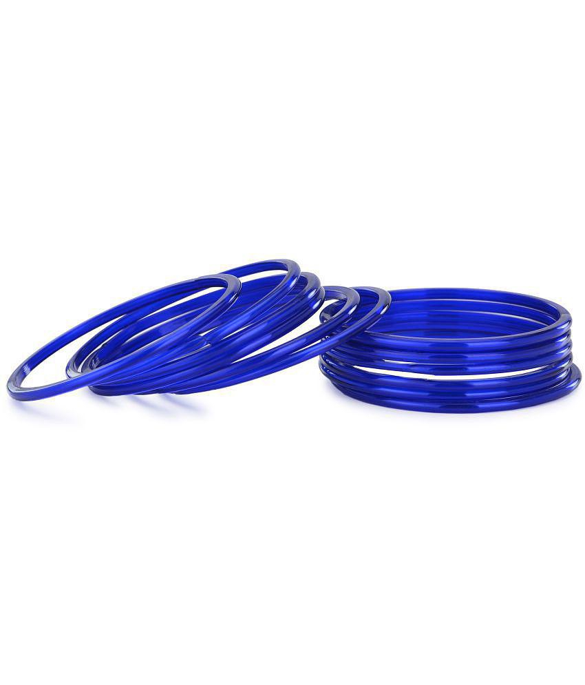 Top Men Somil - Blue Bangle Set ( Pack of 12 ) - None 2025 at ShopCircuit | ONDC