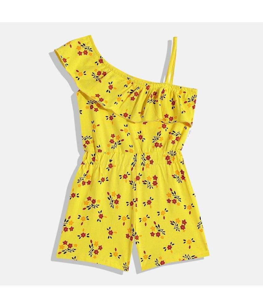 Luxurious Men CATCUB - Yellow Cotton Girls Jumpsuit ( Pack of 1 ) - None 2025 at ShopCircuit | O