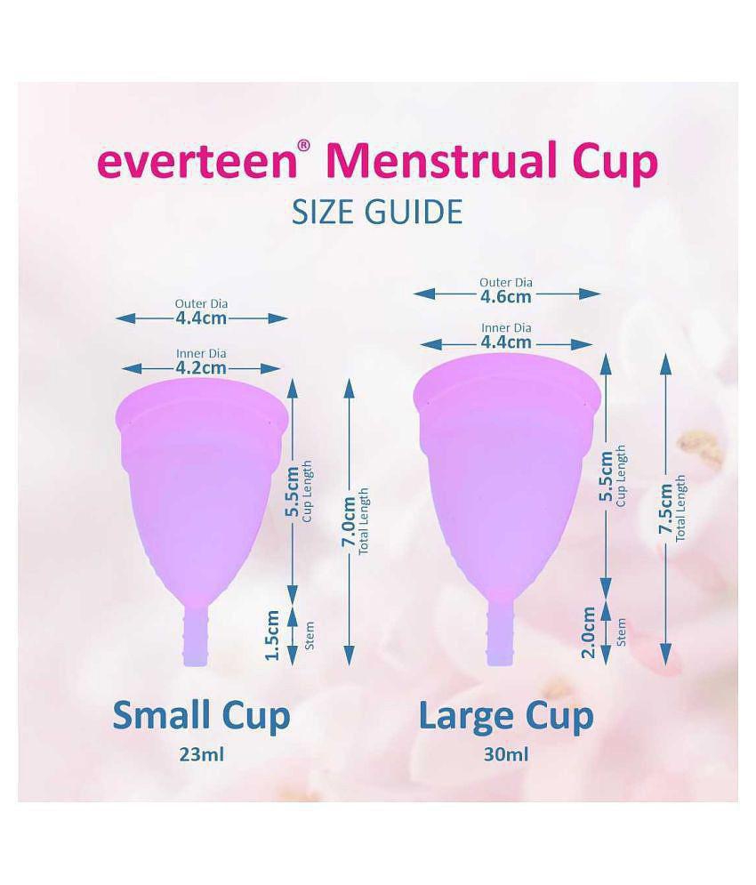 everteen Large Menstrual Cup for Periods in Women - 2 Packs (30ml Capacity Each)