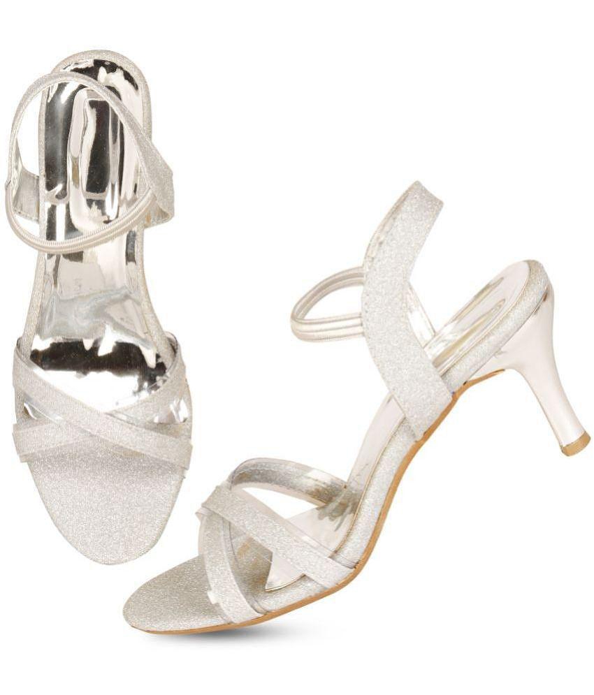 Ishransh - Silver Women's Sandal Heels - None