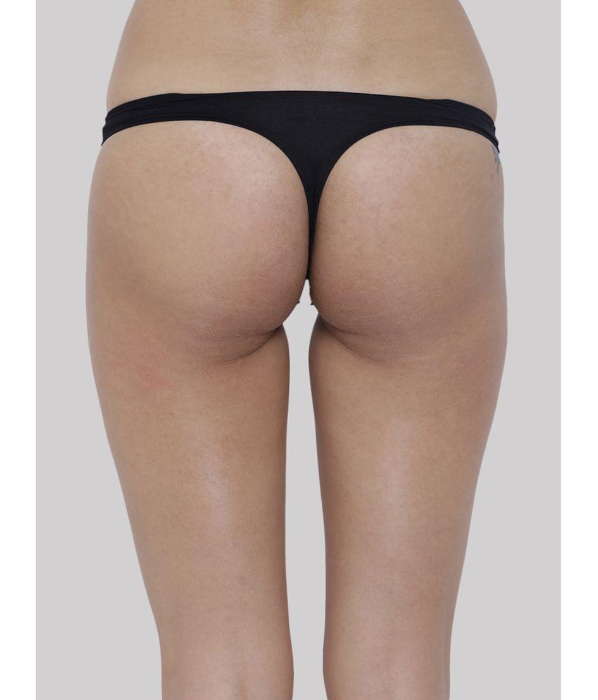 Top Men BASIICS By La Intimo - Black BCPSS01 Polyester Solid Women''s Bikini ( Pack of 1 ) - Non