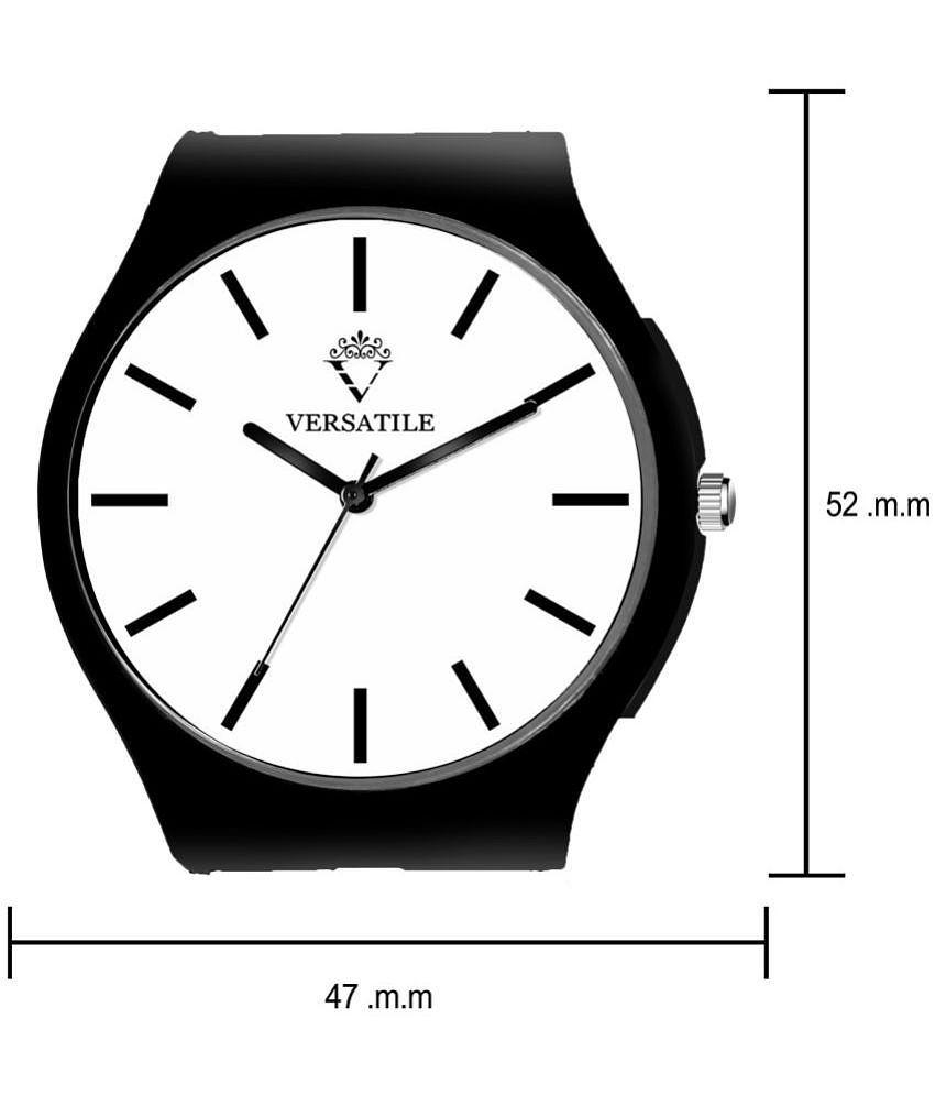 Versatile - Black Leather Analog Men's Watch