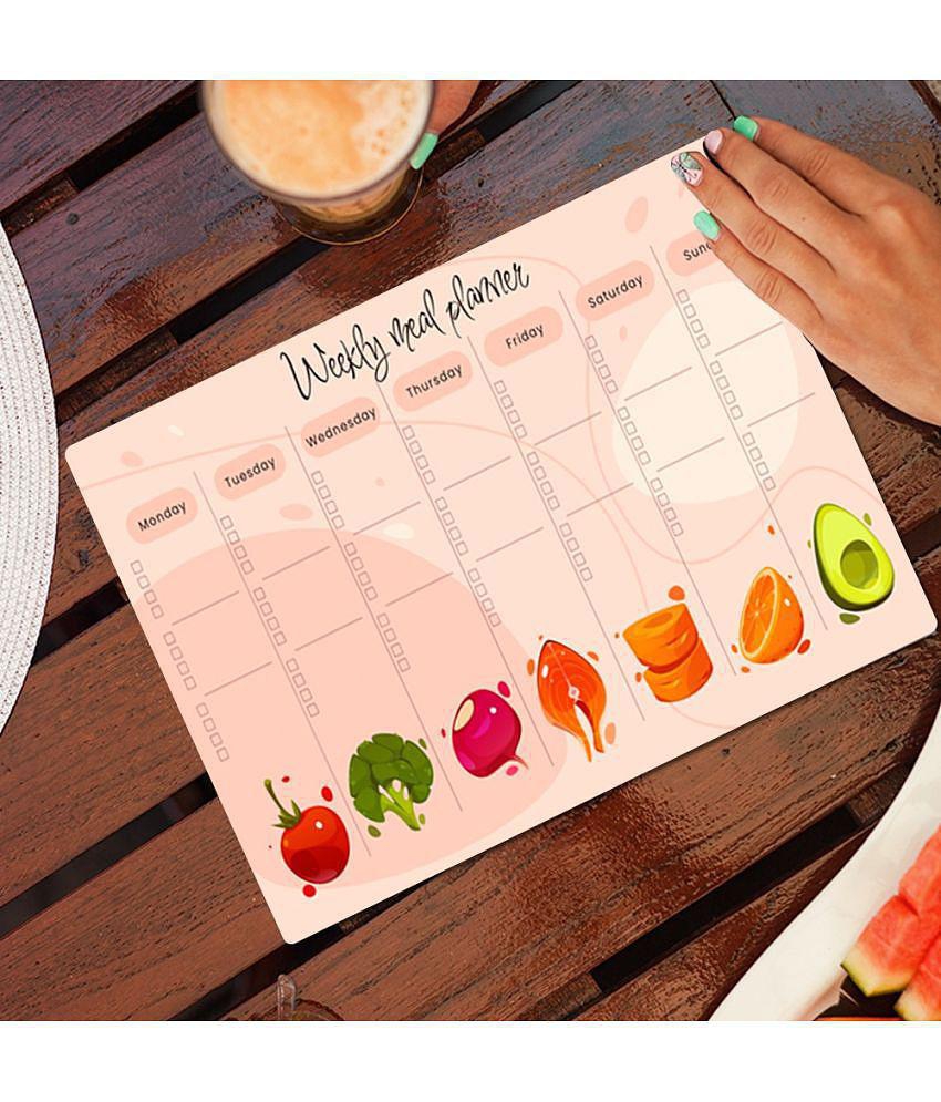 Photojaanic Magnetic Weekly Meal Planner Rubberized Square Fridge Magnets Fridge Magnet - Pack of 1