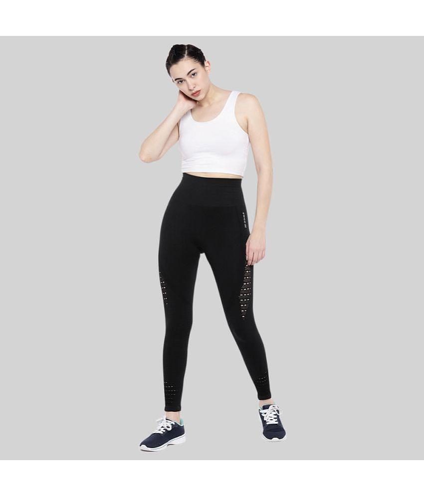 New Men Swee - Black Cotton Blend Slim Fit Women's Sports Tights ( Pack of 1 ) - None 2025 at Sh