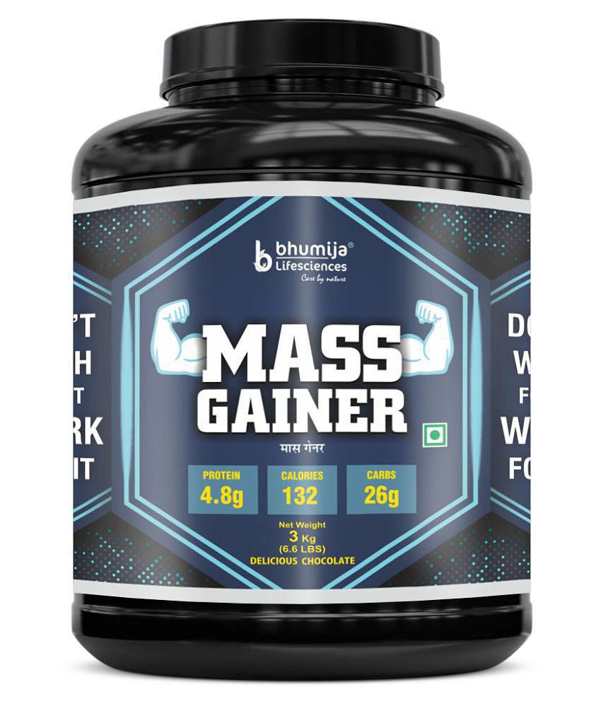 BHUMIJA LIFESCIENCES Mass Weight Gainer Supplement 3 kg Weight Gainer Powder