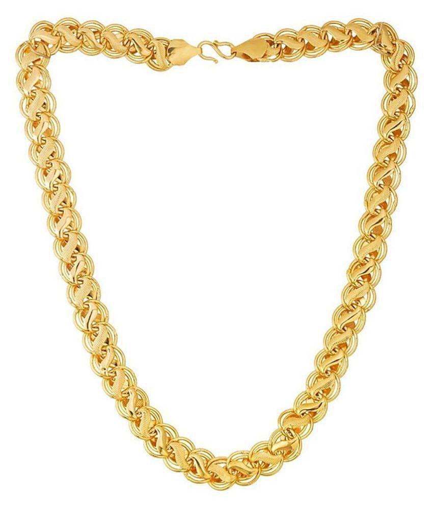 H M PRODUCT - Gold Plated Chain ( Pack of 1 ) - Golden