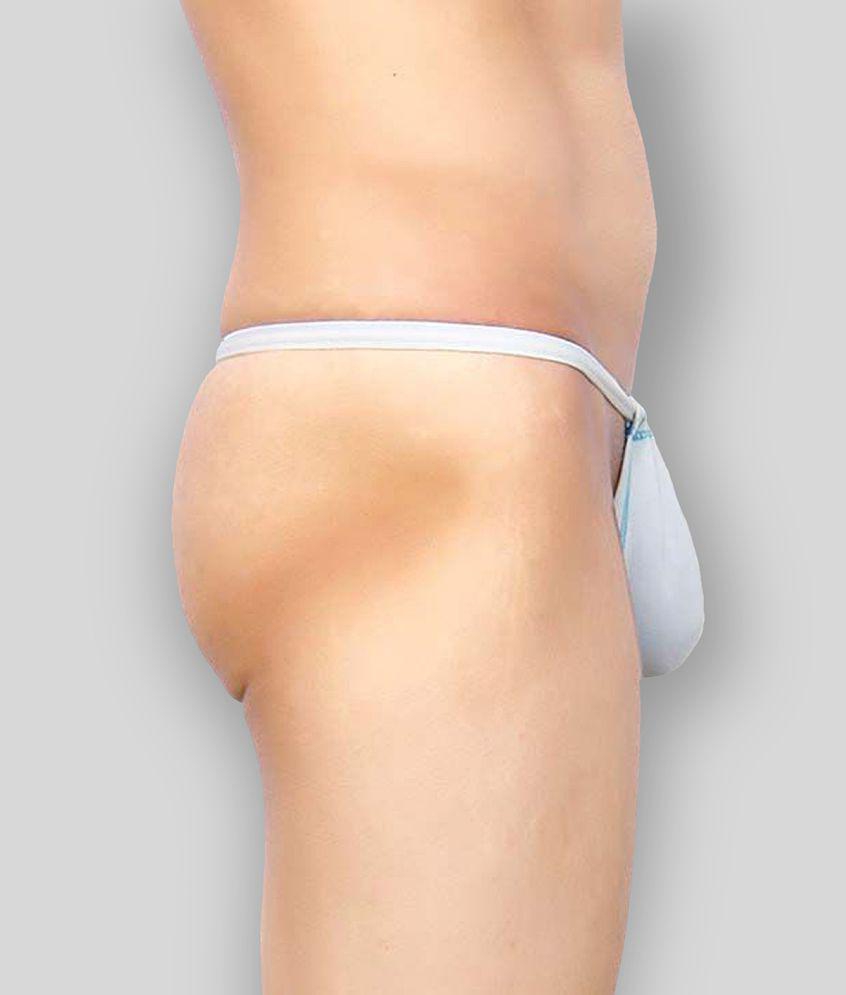 Elegant Men La Intimo - White Cotton Blend Men's G-String ( Pack of 1 ) - 80 - 85 Cms 2025 at Sh