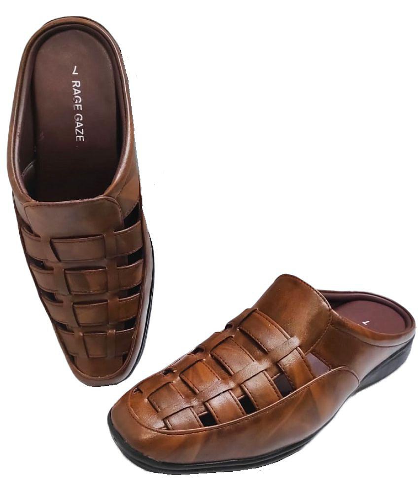 Luxurious Men RAGE GAZE - Brown  Men's Sandals - None 2025 at ShopCircuit | ONDC