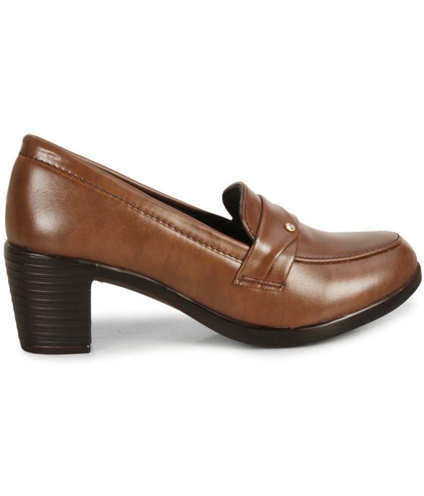 Ishransh - Brown Women''s Pumps Heels - None