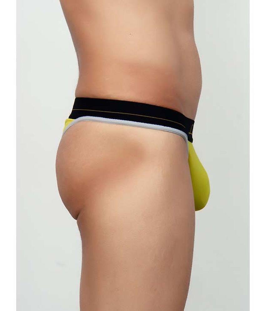 New Men La Intimo - Yellow Cotton Blend Mens Thongs ( Pack of 1 ) - 80 2025 at ShopCircuit | OND