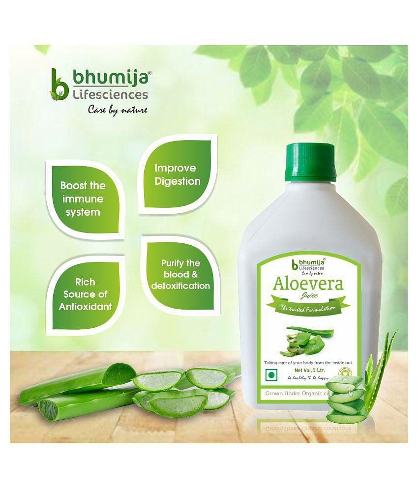 BHUMIJA LIFESCIENCES Aloevera Fiber Rich Juice Health Drink Liquid 3 l Pack of 3