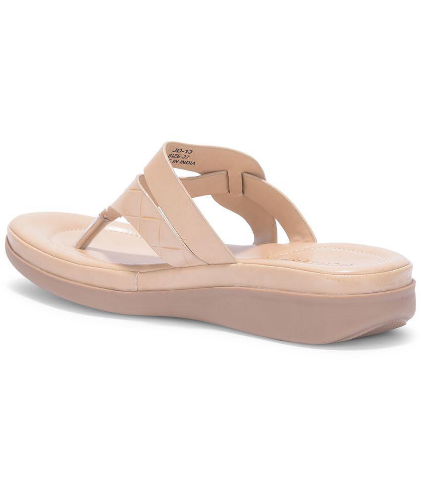 Stylish Men Liberty Beige Womens Leather Slipper - None 2025 at ShopCircuit | ONDC