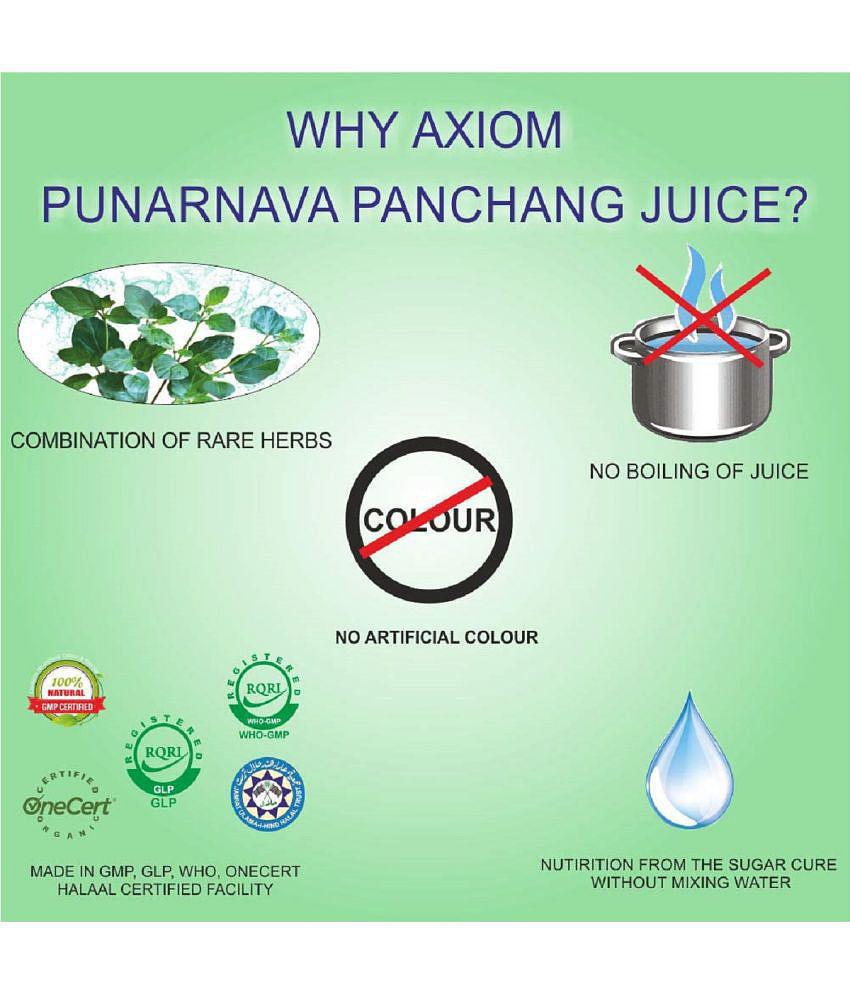 Axiom Pitpapra juice 500ml + punernava juice 500ml |100% Natural WHO-GLP,GMP,ISO Certified Product