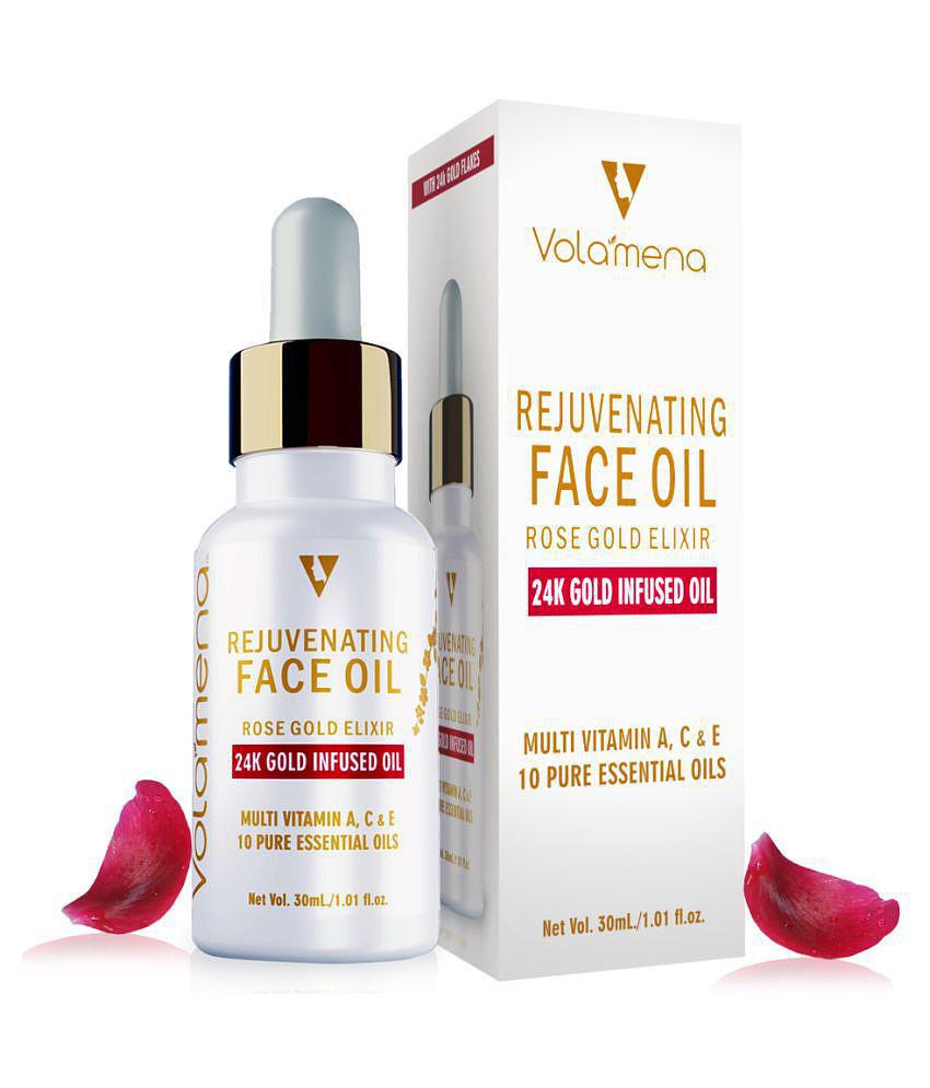 Volamena Rejuvenating 24k Rose Gold Elixir Face Oil Face Serum 30 mL