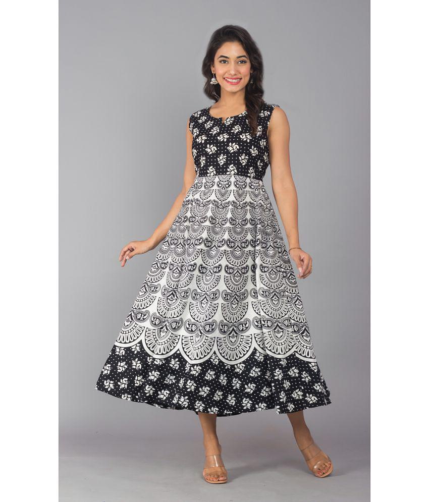 Best Men Frionkandy - Black Cotton Womens A-line Dress ( Pack of 1 ) - None 2025 at ShopCircuit 