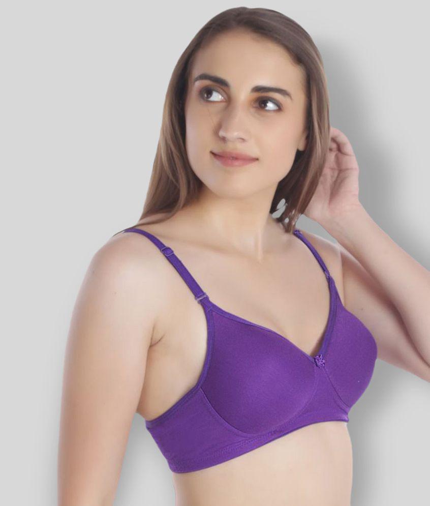 Affordable Women MiEstilo - Multicolor Cotton Padded Women's Everyday Bra ( Pack of 3 ) - 40B 20
