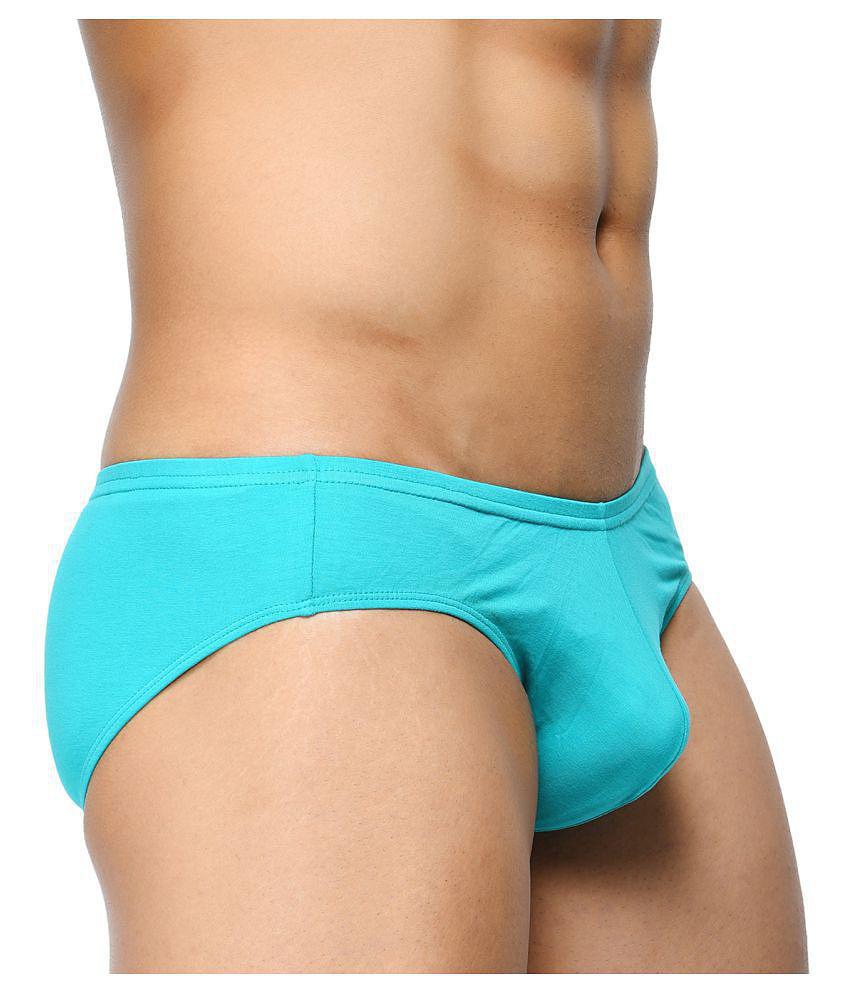 Affordable Men BASIICS By La Intimo - Teal Cotton Men's Briefs ( Pack of 1 ) - M 2025 at ShopCir