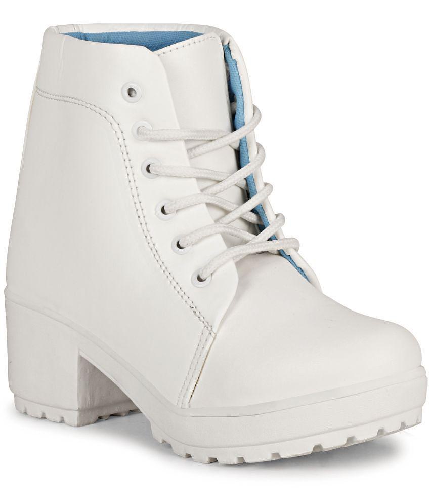 Ishransh - White Women's Ankle Length Boots - None