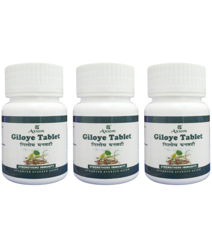 Axiom Giloye tablets (Pack of 3)|100% Natural WHO-GLP,GMP,ISO Certified Product