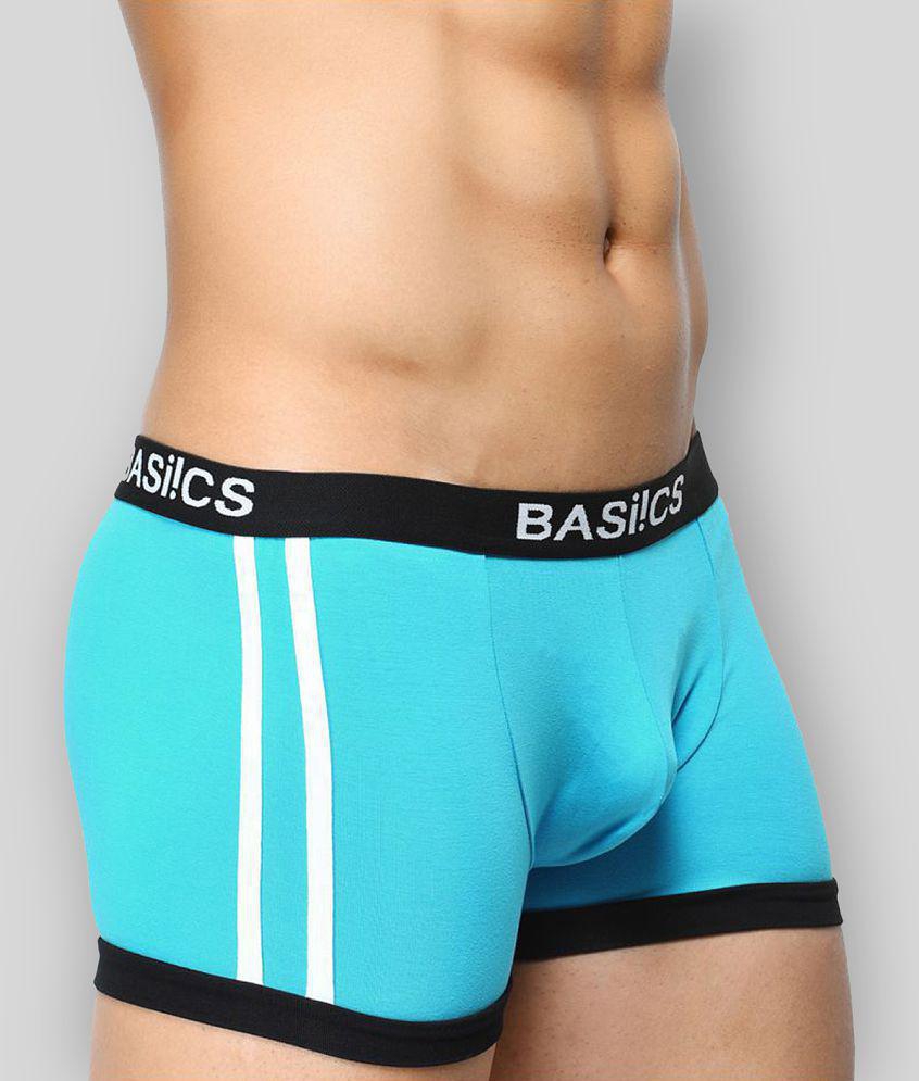 Affordable Men BASIICS By La Intimo - Black Cotton Mens Trunks ( Pack of 1 ) - L 2025 at ShopCir