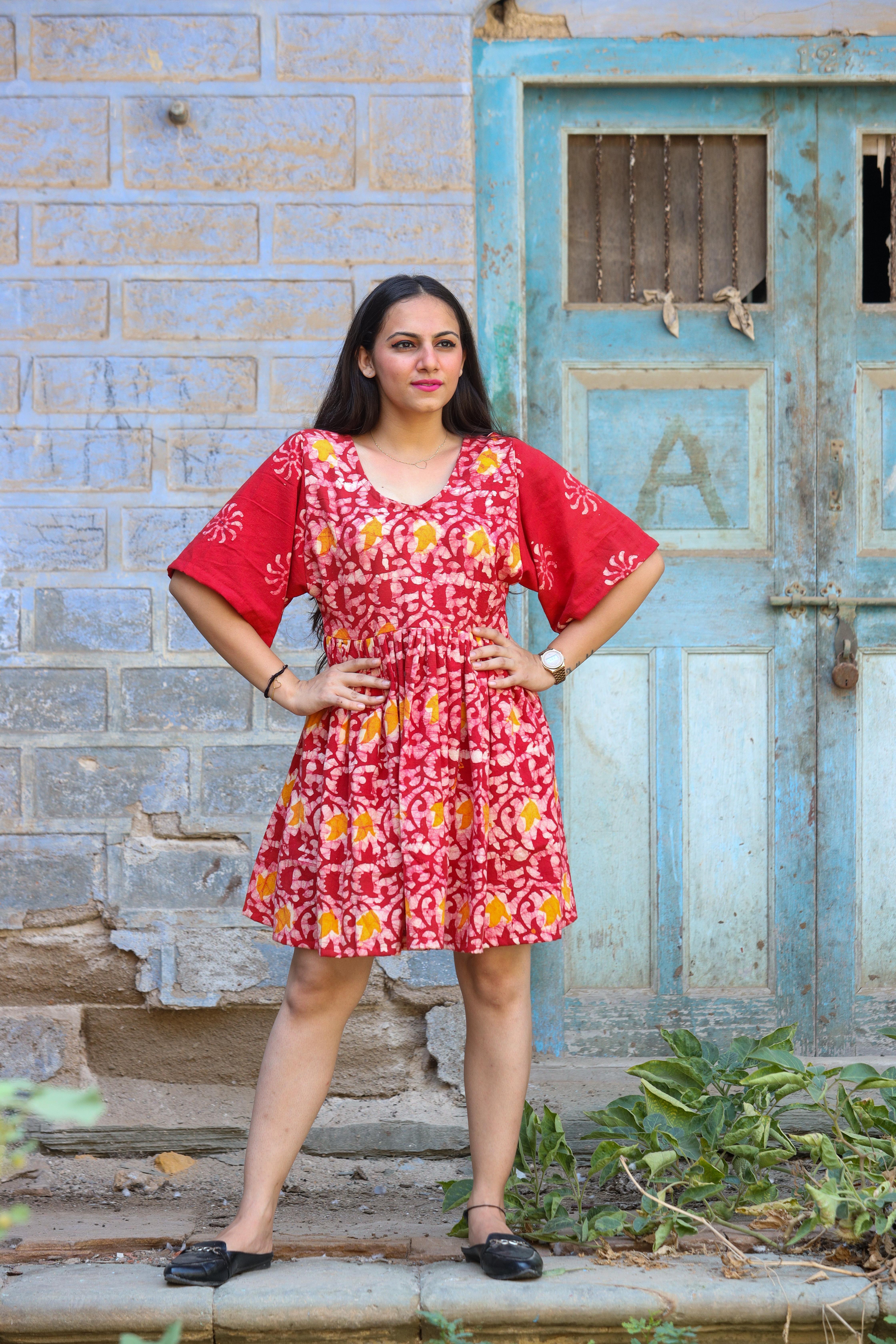 Ila-Hand Block Printed Tunic - m