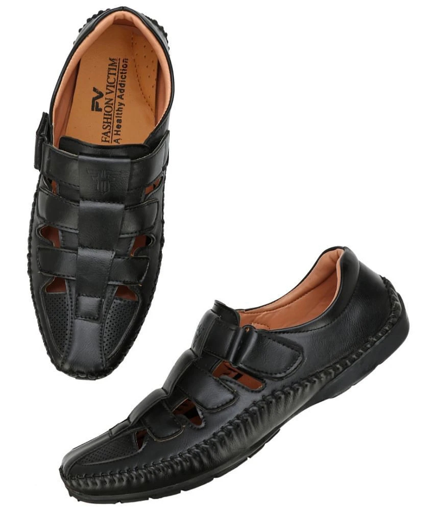 Top Men Fashion Victim - Black Mens Sandals - None 2025 at ShopCircuit | ONDC