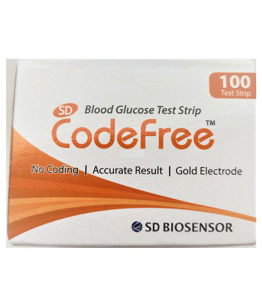 CodeFree SD Blood Glucose 100 Sugar Test Strip Expiry March 2024