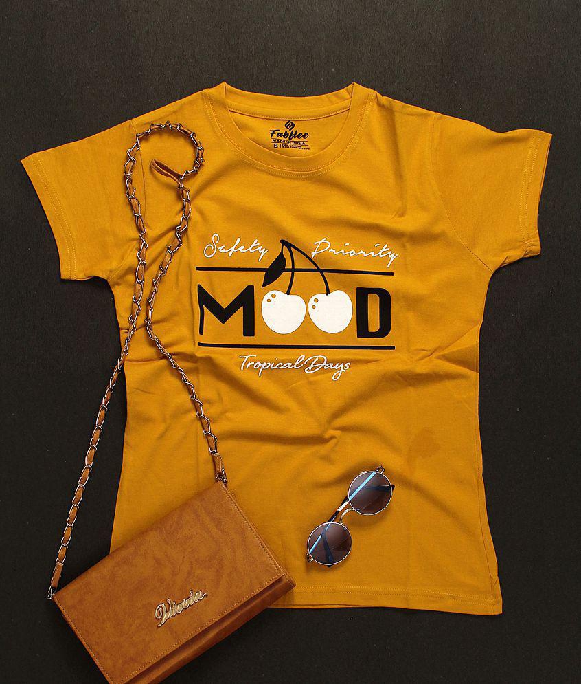 Top Women Fabflee Cotton Yellow T-Shirts - Single - M 2025 at ShopCircuit | ONDC