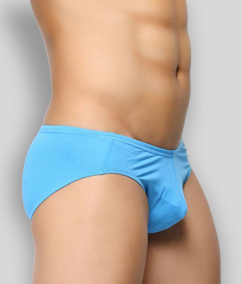 Sophisticated Men BASIICS By La Intimo - Blue 100% Cotton Mens Briefs ( Pack of 3 ) - XL 2025 at