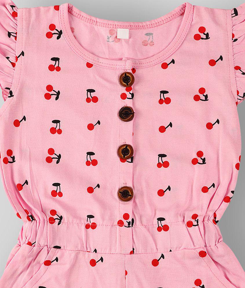 Top Men CATCUB - Pink Cotton Girls Jumpsuit ( Pack of 1 ) - None 2025 at ShopCircuit | ONDC
